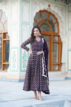 Elegant Gown with Dupatta Sequins Embroidered Work