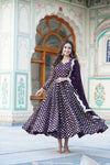 Elegant Gown with Dupatta Sequins Embroidered Work