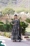 Viscose Dyable Jacquard Gown with Russian Silk Dupatta