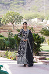 Viscose Dyable Jacquard Gown with Russian Silk Dupatta