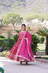 Viscose Dyable Jacquard Gown with Russian Silk Dupatta