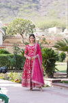 Viscose Dyable Jacquard Gown with Russian Silk Dupatta