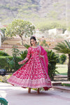 Viscose Dyable Jacquard Gown with Russian Silk Dupatta