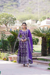 Viscose Dyable Jacquard Gown with Russian Silk Dupatta
