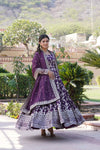 Viscose Dyable Jacquard Gown with Russian Silk Dupatta