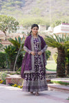 Viscose Dyable Jacquard Gown with Russian Silk Dupatta
