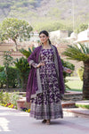Viscose Dyable Jacquard Gown with Russian Silk Dupatta