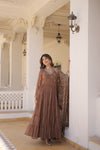 Premium Designer Gown with Dupatta - 5 Layer Frill Stitching