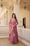 Premium Designer Gown with Dupatta - 5 Layer Frill Stitching