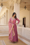 Premium Designer Gown with Dupatta - 5 Layer Frill Stitching