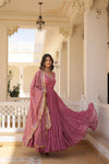 Premium Designer Gown with Dupatta - 5 Layer Frill Stitching
