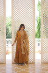 Premium Designer Gown with Dupatta - 5 Layer Frill Stitching