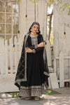 Premium Designer Gown with Dupatta Five Layer Frill Stitching