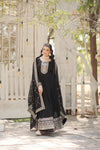Premium Designer Gown with Dupatta Five Layer Frill Stitching