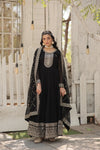 Premium Designer Gown with Dupatta Five Layer Frill Stitching