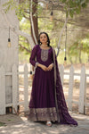 Premium Designer Gown with Dupatta Five Layer Frill Stitching