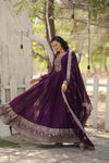 Premium Designer Gown with Dupatta Five Layer Frill Stitching