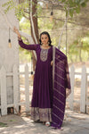 Premium Designer Gown with Dupatta Five Layer Frill Stitching