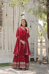 Premium Gown with Dupatta Matching Embroidery Work