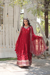 Premium Gown with Dupatta Matching Embroidery Work
