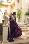 Premium Readymade Gown Collection Gown with Sequins-Multi Embroidered Work