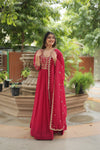 GOWN WITH DUPATTA COLLECTIONS Faux Blooming Gown with Sequins Embroidery