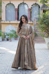 Festive Wear ReadymadeGeorgette Gown with Sequins Embroidery Work And Matching Dupatta