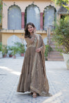 Festive Wear ReadymadeGeorgette Gown with Sequins Embroidery Work And Matching Dupatta