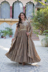 Festive Wear ReadymadeGeorgette Gown with Sequins Embroidery Work And Matching Dupatta