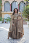 Festive Wear ReadymadeGeorgette Gown with Sequins Embroidery Work And Matching Dupatta