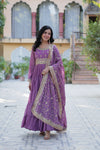 Festive Wear ReadymadeGeorgette Gown with Sequins Embroidery Work And Matching Dupatta