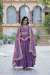 Festive Wear ReadymadeGeorgette Gown with Sequins Embroidery Work And Matching Dupatta
