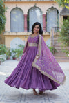 Festive Wear ReadymadeGeorgette Gown with Sequins Embroidery Work And Matching Dupatta