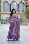 Festive Wear ReadymadeGeorgette Gown with Sequins Embroidery Work And Matching Dupatta