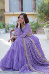 Festive Wear ReadymadeGeorgette Gown with Sequins Embroidery Work And Matching Dupatta