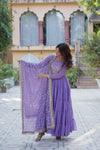 Festive Wear ReadymadeGeorgette Gown with Sequins Embroidery Work And Matching Dupatta