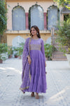 Festive Wear ReadymadeGeorgette Gown with Sequins Embroidery Work And Matching Dupatta