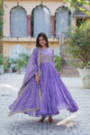 Festive Wear ReadymadeGeorgette Gown with Sequins Embroidery Work And Matching Dupatta