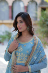 Festive Wear ReadymadeGeorgette Gown with Sequins Embroidery Work And Matching Dupatta