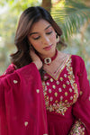 Gown With Dupatta Collection Faux Blooming Gown with Sequins Embroidery Work
