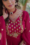 Gown With Dupatta Collection Faux Blooming Gown with Sequins Embroidery Work