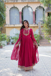Gown With Dupatta Collection Faux Blooming Gown with Sequins Embroidery Work