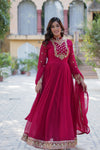 Gown With Dupatta Collection Faux Blooming Gown with Sequins Embroidery Work