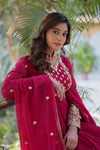 Gown With Dupatta Collection Faux Blooming Gown with Sequins Embroidery Work