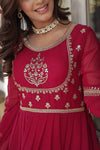 Gown With Dupata Collections Faux Blooming Gown with Sequins Embroidered Work