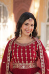 Premium Designer Readymade Gown with Dupatta Embroidered Zari & Sequins Work