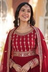 Premium Designer Readymade Gown with Dupatta Embroidered Zari & Sequins Work