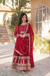Premium Designer Readymade Gown with Dupatta Embroidered Zari & Sequins Work