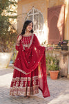 Premium Designer Readymade Gown with Dupatta Embroidered Zari & Sequins Work