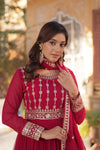Premium Designer Readymade Gown with Dupatta Embroidered Zari & Sequins Work
